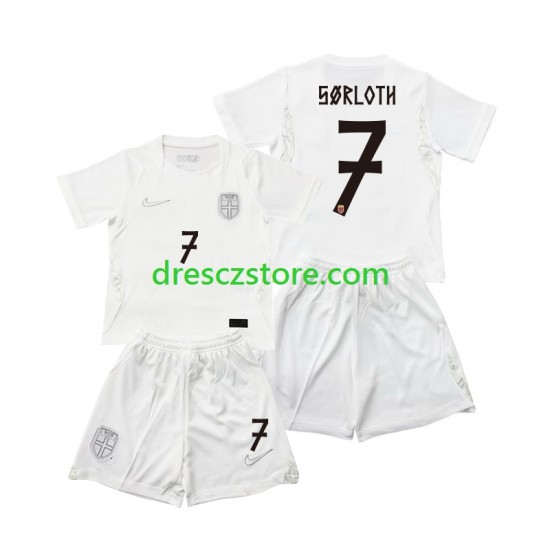 Norsko Alexander Sorloth 7 Alternativní Dres MS ve fotbale 2026 Krátký rukáv Děti Fotbalové Dresy