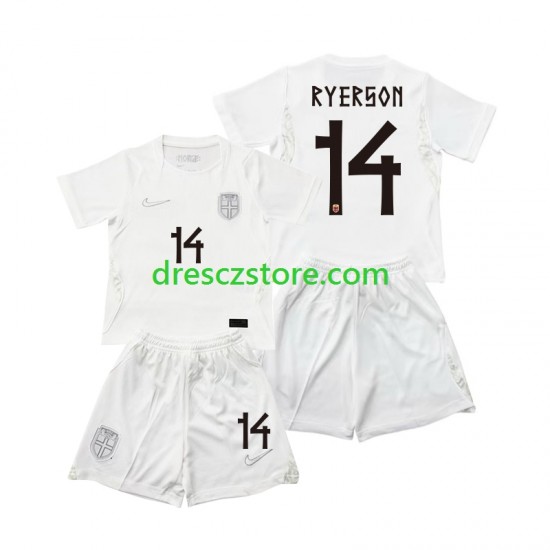Norsko Julian Ryerson 14 Alternativní Dres MS ve fotbale 2026 Krátký rukáv Děti Fotbalové Dresy