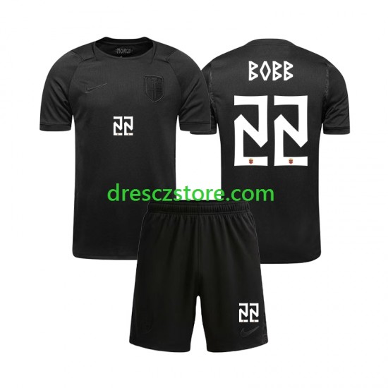Norsko Oscar Bobb 22 Venkovní Dres MS ve fotbale 2026 Krátký rukáv Děti Fotbalové Dresy