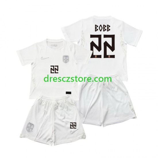 Norsko Oscar Bobb 22 Alternativní Dres MS ve fotbale 2026 Krátký rukáv Děti Fotbalové Dresy