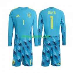 Španělsko David Raya 1 Brankářské Domácí Dres MS ve fotbale 2026 Dlouhý rukáv Děti Fotbalové Dresy
