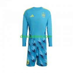 Španělsko Brankářské Domácí Dres MS ve fotbale 2026 Dlouhý rukáv Děti Fotbalové Dresy