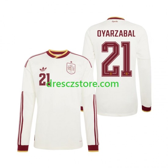 Španělsko Mikel Oyarzabal 21 Venkovní Dres MS ve fotbale 2026 Dlouhý rukáv Muže Fotbalové Dresy