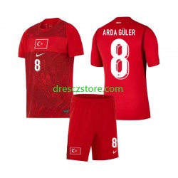 Turecko Arda Guler 8 Domácí Dres MS ve fotbale 2026 Krátký rukáv Děti Fotbalové Dresy