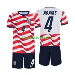 Spojené Státy Americké Tyler Adams 4 Domácí Dres MS ve fotbale 2026 Krátký rukáv Děti Fotbalové Dresy