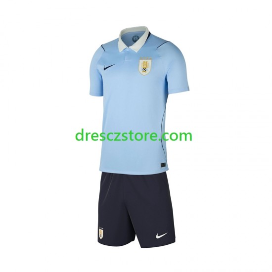 Uruguay Domácí Dres MS ve fotbale 2026 Krátký rukáv Děti Fotbalové Dresy