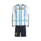 Argentina Domácí Dres MS ve fotbale 2026 Dlouhý rukáv Děti Fotbalové Dresy