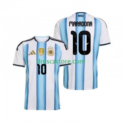 Argentina Maradona 10 Domácí Dres MS ve fotbale 2026 Krátký rukáv Muže Fotbalové Dresy