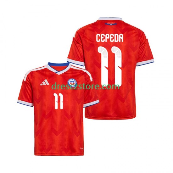 Chile Lucas Cepeda 11 Domácí Dres 2026 Krátký rukáv Muže Fotbalové Dresy