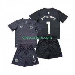 Everton Pickford 1 Brankářské Venkovní Dres 2025-2026 Krátký rukáv Děti Fotbalové Dresy
