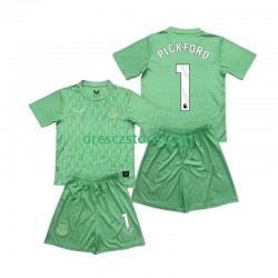 Everton Pickford 1 Brankářské Domácí Dres 2025-2026 Krátký rukáv Děti Fotbalové Dresy