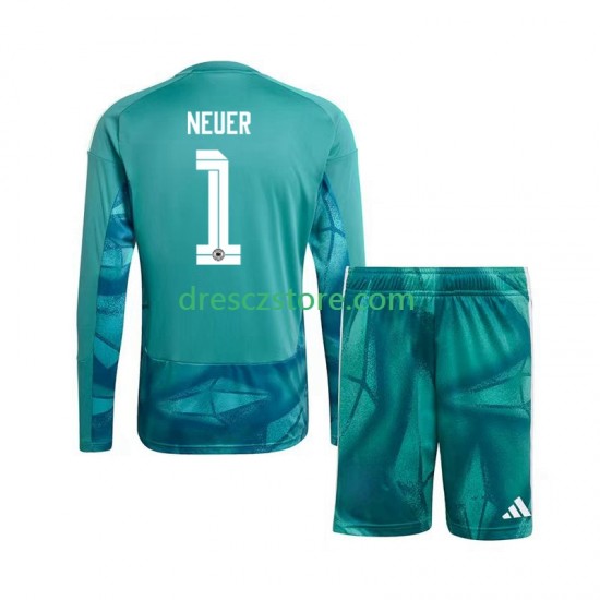 Německo Manuel Neuer 1 Brankářské Domácí Dres MS ve fotbale 2026 Dlouhý rukáv Děti Fotbalové Dresy