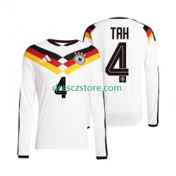 Německo Jonathan Tah 4 Domácí Dres MS ve fotbale 2026 Dlouhý rukáv Muže Fotbalové Dresy