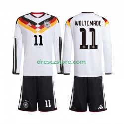 Německo Woltemade 11 Domácí Dres MS ve fotbale 2026 Dlouhý rukáv Děti Fotbalové Dresy