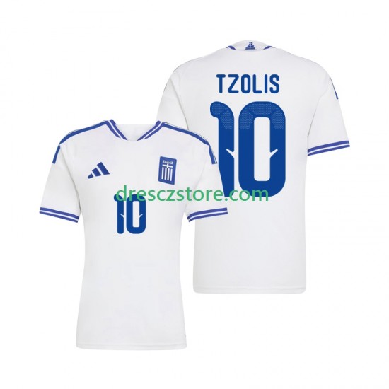 Řecko Christos Tzolis 10 Domácí Dres 2026 Krátký rukáv Muže Fotbalové Dresy