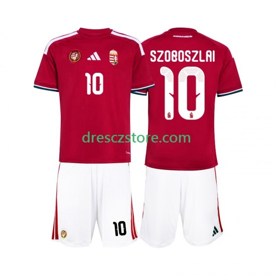 Maďarsko Szoboszlai 10 Domácí Dres MS ve fotbale 2026 Krátký rukáv Děti Fotbalové Dresy