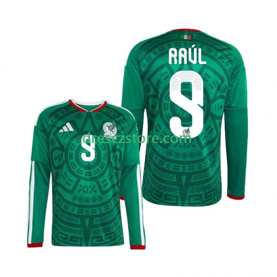 Mexiko Raul Jimenez 9 Domácí Dres MS ve fotbale 2026 Dlouhý rukáv Muže Fotbalové Dresy