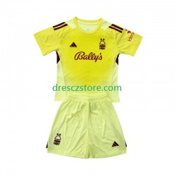 Nottingham Forest Brankářské Domácí Dres 2025-2026 Krátký rukáv Děti Fotbalové Dresy