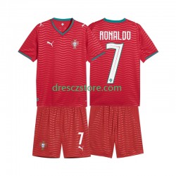 Portugalsko Cristiano Ronaldo 7 Domácí Dres MS ve fotbale 2026 Krátký rukáv Děti Fotbalové Dresy