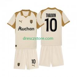 RC Lens Florian Thauvin 10 Alternativní Dres 2025-2026 Krátký rukáv Děti Fotbalové Dresy