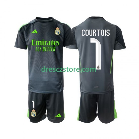 Real Madrid Thibaut Courtois 1 Brankářské Alternativní Dres 2025-2026 Krátký rukáv Děti Fotbalové Dresy