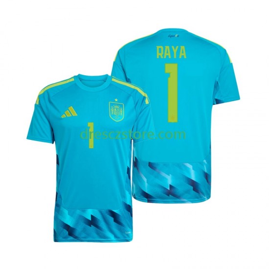 Španělsko David Raya 1 Brankářské Domácí Dres MS ve fotbale 2026 Krátký rukáv Muže Fotbalové Dresy