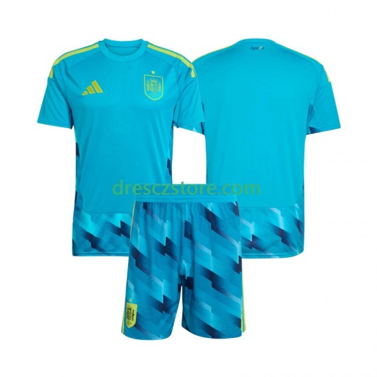 Španělsko Brankářské Domácí Dres MS ve fotbale 2026 Krátký rukáv Děti Fotbalové Dresy
