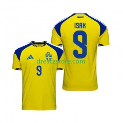Švédsko Isak 9 Domácí Dres 2026 Krátký rukáv Muže Fotbalové Dresy