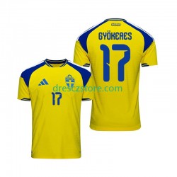 Švédsko Viktor Gyokeres 17 Domácí Dres 2026 Krátký rukáv Muže Fotbalové Dresy