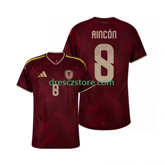 Venezuela Tomas Rincon 8 Domácí Dres 2026 Krátký rukáv Muže Fotbalové Dresy