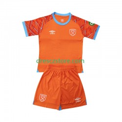 West Ham United Brankářské Venkovní Dres 2025-2026 Krátký rukáv Děti Fotbalové Dresy