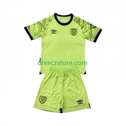 West Ham United Brankářské Domácí Dres 2025-2026 Krátký rukáv Děti Fotbalové Dresy