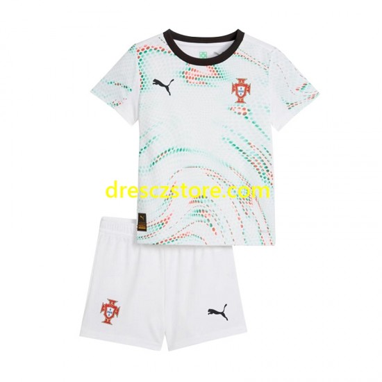 Portugalsko Venkovní Dres 2025 Krátký rukáv Děti Fotbalové Dresy