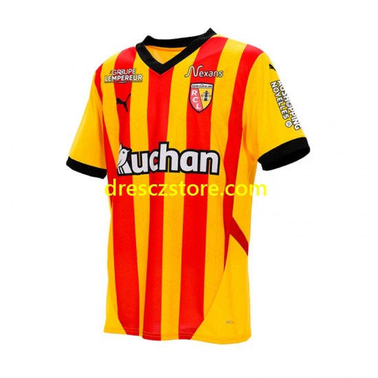 RC Lens Domácí Dres 2024-2025 Krátký rukáv Muže Fotbalové Dresy