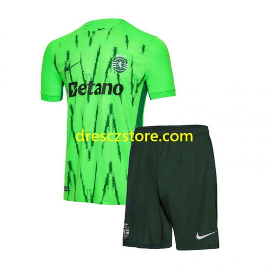 Sporting CP Alternativní Dres 2024-2025 Krátký rukáv Děti Fotbalové Dresy