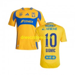 Tigres UANL Gignac 10 Domácí Dres 2024-2025 Krátký rukáv Muže Fotbalové Dresy