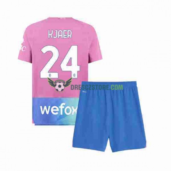 AC Milán Simon Kjaer 24 Alternativní Dres 2023-2024 Krátký rukáv Děti Fotbalové Dresy
