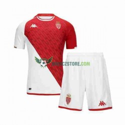 AS Monaco Domácí Dres 2023-2024 Krátký rukáv Děti Fotbalové Dresy