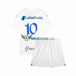 Al Hilal Neymar JR 10 Venkovní Dres 2023-2024 Krátký rukáv Děti Fotbalové Dresy
