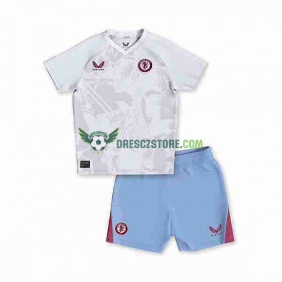Aston Villa Venkovní Dres 2023-2024 Krátký rukáv Děti Fotbalové Dresy