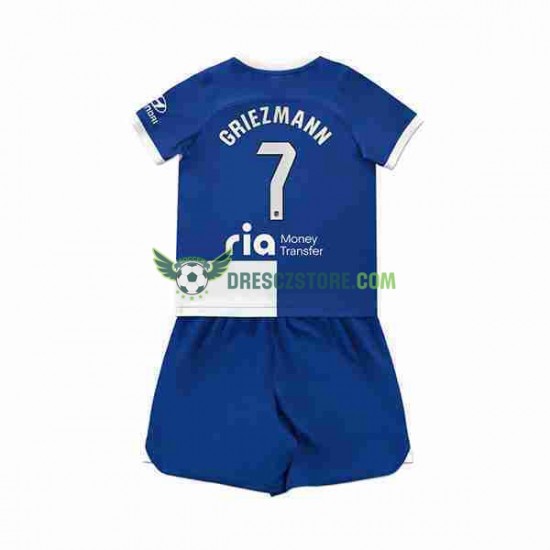 Atlético Madrid 2 Antoine Griezmann 7 Venkovní Dres 2023-2024 Krátký rukáv Děti Fotbalové Dresy
