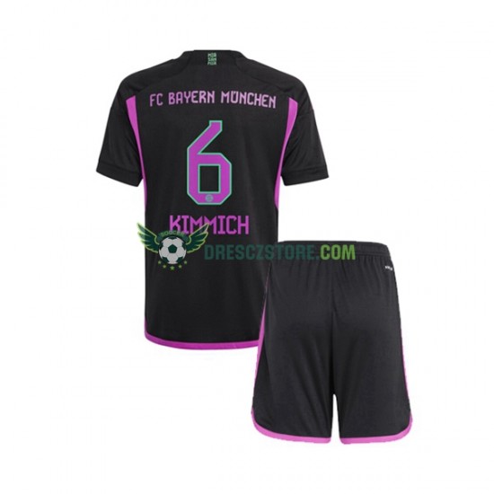 FC Bayern Mnichov Kimmich 6 Venkovní Dres 2023-2024 Krátký rukáv Děti Fotbalové Dresy