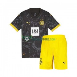Borussia Dortmund Venkovní Dres 2023-2024 Krátký rukáv Děti Fotbalové Dresy
