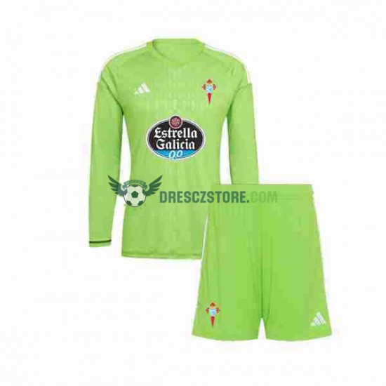 Celta de Vigo Brankářské Domácí Dres 2023-2024 Dlouhý rukáv Děti Fotbalové Dresy