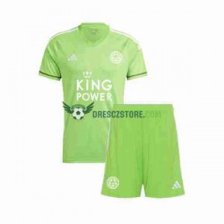 Leicester City Brankářské Venkovní Dres 2023-2024 Krátký rukáv Děti Fotbalové Dresy