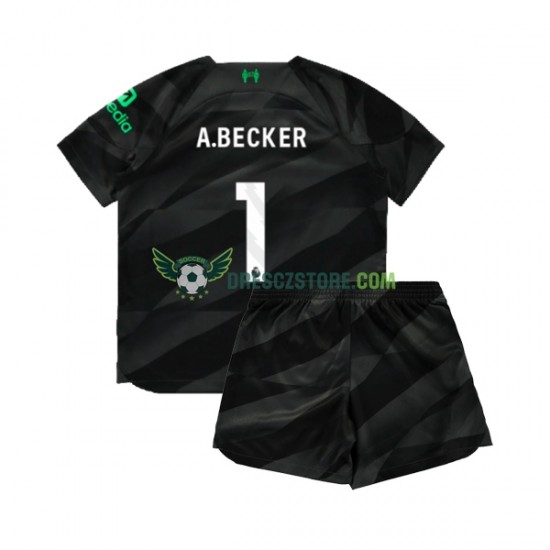 Liverpool A.Becker 1 Brankářské Venkovní Dres 2023-2024 Krátký rukáv Děti Fotbalové Dresy