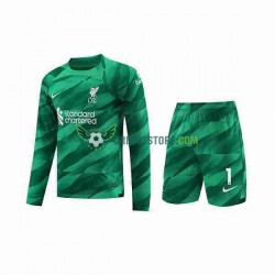 Liverpool A.Becker 1 Brankářské Domácí Dres 2023-2024 Dlouhý rukáv Děti Fotbalové Dresy