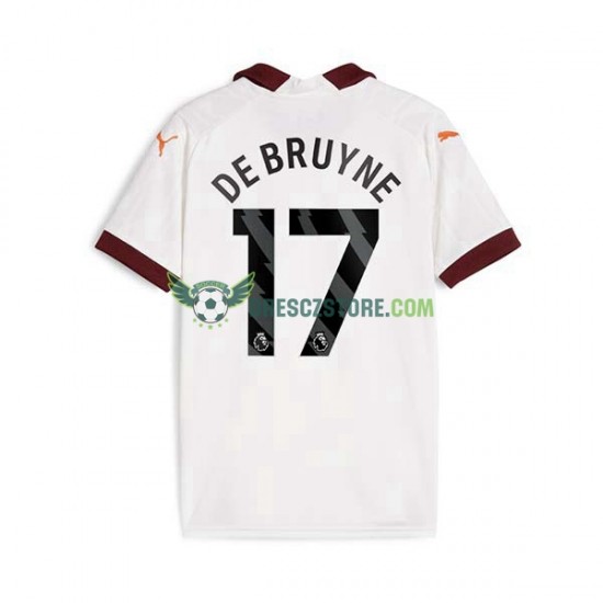 Manchester City Kevin De Bruyne 17 Venkovní Dres 2023-2024 Krátký rukáv Muže Fotbalové Dresy