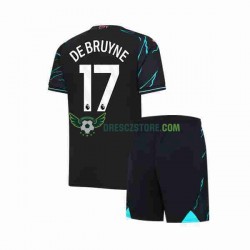 Manchester City Kevin De Bruyne 17 Alternativní Dres 2023-2024 Krátký rukáv Děti Fotbalové Dresy