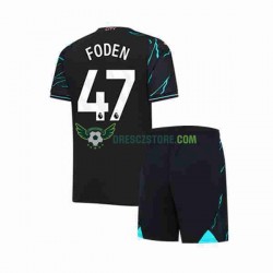 Manchester City Phil Foden 47 Alternativní Dres 2023-2024 Krátký rukáv Děti Fotbalové Dresy